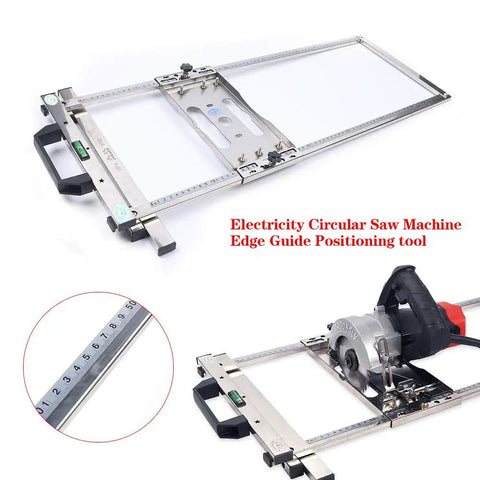 Stainless Steel Circular Saw Edge Guide And Woodworking Positioning Trough Jig Portable Saw Base With Bilateral Precision Scale For Rock Solid Cuts Zero Effort Alignment with adjustable scales.