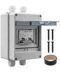 Heavy Duty 100 Amp Dc Circuit Breaker 1000 Volt Ip65 Waterproof with gray housing and accessories for solar systems.