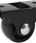 12 Pack 1 Inch Rigid Fixed Non Swivel Caster Wheels With Metal Top Plate For Furniture Black, 5 Kg Load Per Wheel, Includes Mounting Screws And Screwdriver