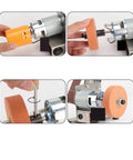 Upgrade Your Workshop Vibes With This Super Compact Mini Desktop Belt Sander, demonstrating belt changing and adjustment steps.