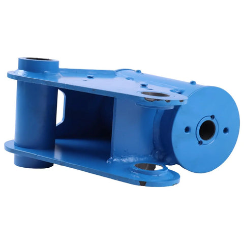 Straight Up Pro Grade Heavy Duty Hydraulic Platform Rotate Actuator Direct Fit Replacement For Genie SX 150 And SX 180 Boom Lifts, blue metal part angled view