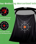 Quiet Indoor Golf Net 8X6 Feet With Target For Practice, Easy Quick Setup, mercerized velvet target shown inside net