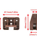 Universal Plastic Drawer Slides With Center Mounted Rails And Smooth Gliding Wheels For Hella Sturdy Dresser Bedside Cabinet Replacement Hardware Package Set Of Six, brown ABS slides with dimensions,