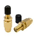 Brass Schrader Valve Set, 1 Quarter Inch Push To Connect Inflation Valves, DOT Ready For Air Lines And Air Springs, 2 Pack