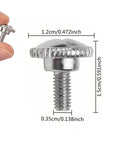 Close-up of presser foot screw from Finger Guard Set With Presser Foot Screw, 2 Finger Guards And 1 Screw, Compatible With Juki, Brother, And Consew Industrial Single Needle Sewing Machines For Safer Stitching And Easier Setup For Home Sewers And DIY Folks, showing measurements in inches