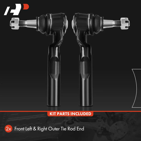Front Outer Tie Rod End For Chevy Silverado 1999-2006 And GMC Sierra 1999-2006 Classic 2007 Fits Power Rack Steering Front Outer Left And Right, Driver And Passenger Sides, Improves Steering Control And Prevents Uneven Tire Wear. 2x outer tie rod ends