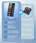 Comparison of 12V Six Circuit Waterproof Marine Fuse Panel With LED Indicator Damp Proof Cover And ATO Blade Fuse Block, featuring features and benefits.