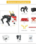 Dope Robotic Dog Kit for Teens and Adults Voice and App Control Programmable Open Source Coding STEM DIY Project ESP32 Bionic Quadroped With 12 DOF Servos and 1 DOF Camera Realistic Movements and Easy Learning, assembled kit with box and charger