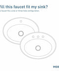 Diagram showing sink configurations for Danika Single Handle 1 Hole Bathroom Faucet In Spot Resist Brushed Nickel For A Crisp Clean Look