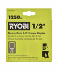 Top Tier Heavy Duty Crown Staples In A Massive 1250 Piece Pack, 3/8 By 1/2 Inch Galvanized Steel compact packaging design.