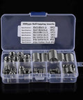 Self Tapping Threaded Inserts Kit For Metal And Stainless Steel 58 Piece Diy Tool Set in plastic case, assorted sizes