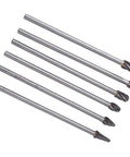 Badass Six Piece Tungsten Carbide Rotary Bit Set, Knuckle Buster Port And Polish Kit For Cylinder Heads, 6Mm Shank milling burrs.