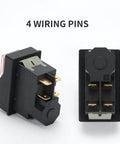 Job Site Magnetic On Off Switch With Automatic Vacuum Control For Power Tools Grinders And Cutters Rock Solid 16A 110V with four wiring pins.