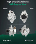 Beefed Up Alternator Replacement For Toyota Tacoma 2.7L 2007 2016 12V 80Amp CW SD7 Pulley 360-degree view with front and side angles