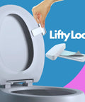Toilet Seat Handle 2 Pack White Lift More Mess Less Easy Install With Thick 3M Adhesive Curved Bottom Made From Recycled Ocean Plastic