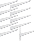 10 Pack Adjustable Shelf Brackets For Double Track System Closet Organization Heavy Duty Wire Shelf Brackets White 11.5 Inches