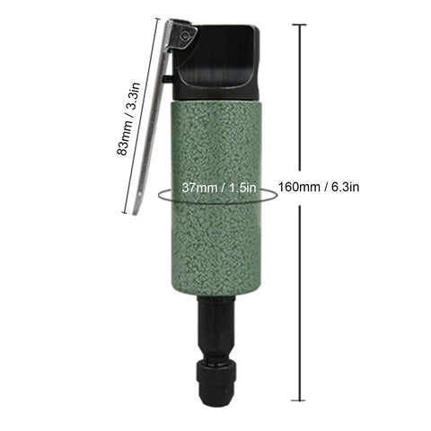 Heavy Duty Shop Workhorse 25000 Rpm Pneumatic Air Die Grinder with quarter inch hex chuck, green finish, 160mm long.