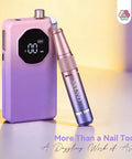 40,000 RPM Nail Drill For Pros With 30 Second Acrylic Removal Electric Nail File in Gradient Purple