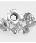 Four Claw T Nuts 20Pcs Zinc Plated M2 Blind Insert Tee Nut For Wood Furniture And Speaker Enclosures Beefy Rock Solid Pronged Fasteners