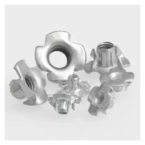 Four Claw T Nuts 20Pcs Zinc Plated M2 Blind Insert Tee Nut For Wood Furniture And Speaker Enclosures Beefy Rock Solid Pronged Fasteners