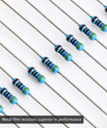 ELEGOO 525-piece resistor kit; blue metal-film axial resistors with multicolor bands