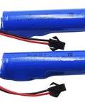 Monster Power 3.7V 1200mAh Li Ion RC Battery Pack Dual Pack with SM2P Plug in blue casing for remote control cars