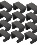 12 black pieces of outdoor furniture clips for sofa and patio wicker chairs easy to install no tools needed sturdy rattan connectors