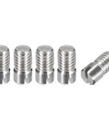 5Pcs M5 X 10mm Slotted Cylindrical Dowel Pin Set In 304 Stainless Steel For Furniture Cabinets External Thread Locating Pins