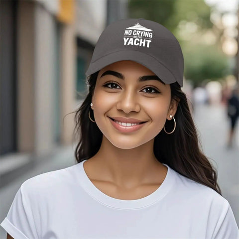 Woman wearing Women's Lightweight Outdoor Hat Dark Gray With Anti Sweat Band For All Day Comfort, Everyday Cap For Exercise And Sports