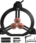 Woodturning Steady Rest For 12 Inch, 14 Inch And 16 Inch Swing Lathes With 3 Point Adjustable Tool Rest, visible with tools