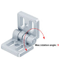 Heavy Duty Zinc Alloy T Slot Aluminum Extrusion Door Hinges 4 Pack For 4040 And 1515 Profiles with 180° rotation angle.
