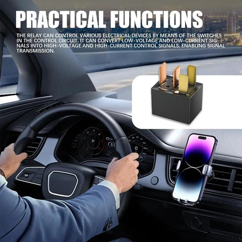 Two-Pack G8HL-H71 Auto Starter Relay 4-Pin Waterproof Power Relay For Honda Accord Civic Element CR-V CR-Z High Conductivity Brass Corrosion-Resistant Auto Electrical Replacement Easy Install, 4-pin brass relay in car dashboard use