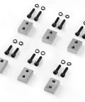 Dude, check out these bad-ass VEVor Electric Rebar Cutter Replacement Blades, six gray cutting blocks with screws and washers.