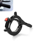 Universal Motorcycle Cruise Control Assist Throttle Booster with Hella Tough Abs Build, secure black clamp for handlebars.