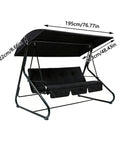Weatherproof Replacement Canopy For Outdoor Swing Chairs Built To Last Waterproof 3-Seater Patio Swing Cover