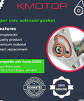 DIY Friendly Upper VTEC Solenoid Gasket For S2000 AP1 AP2 F20C F22C Engines, Red Replacement Gasket close-up