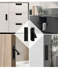 Edge Mount Pocket Door Pulls Matte Black 2 Pack Sleek Recessed Sliding Door Hardware In Stainless Steel 304 Finger Flush Pulls