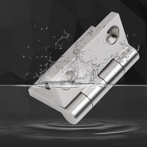 316 stainless steel marine boat hatch hinge, 2x2 in, front view, four-pack with screws