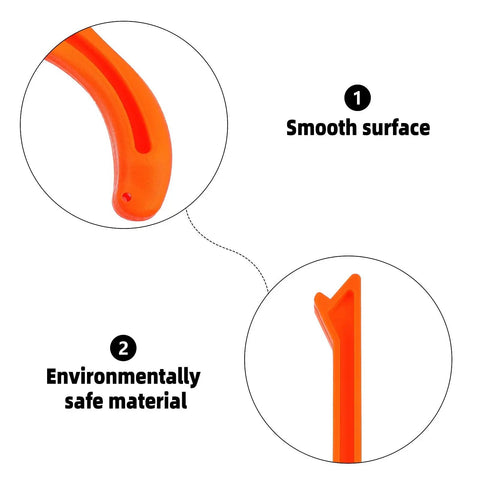 Woodworking Push Block With PP Handle For Table Saw Safety And Precise Material Feeding, showing smooth orange surface and safe material