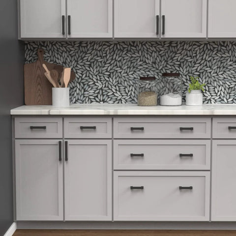 Kitchen cabinets with 10 Pack Matte Black Kitchen Cabinet Handles Low Profile Drawer Pulls For Doors And Dresser Drawers Modern Square Design