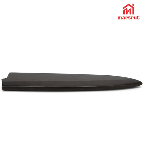 Magnetic Wood Saya Knife Sheath For 8 Inch Gyuto And Chef Knives, 210mm Blade Guard Case Protector, black finish side view