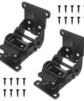 Heavy Duty 2 Pack Black 180 Degree Foldable Bracket For Table Leg Furniture Support Rock Solid Steel Connector Rust Proof. Manganese steel.