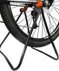 Foldable Aluminum Bike Repair Stand For DIY Home Mechanics, Easy Foldout Legs, rear hub mount holding mountain bike tire
