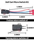 Golf Cart Micro Switch Kit For 1999 Up Club Car DS Precedent Gas Or Electric, 3 Wire Forward Reverse Limit Switch Set diagram