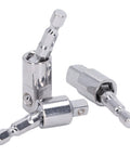 Kanasi 3-pack chrome drill/socket adapters with 360-degree rotating sleeves and square drive ends