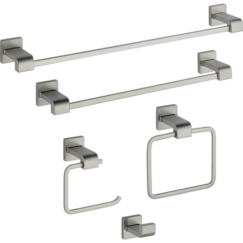 Square Stainless Steel Towel Ring For Kitchen And Bathroom Durable Brilliance Finish Hand Towel Holder Wall Mounted Set