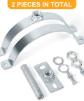 Two Pack 6 Inch Built Tough Heavy Duty Galvanized Split Ring Pipe Hanger For Walls And Ceilings Rust Resistant Wall Bracket