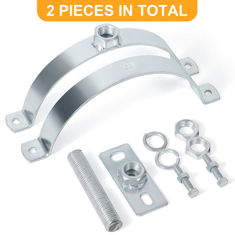 Two Pack 6 Inch Built Tough Heavy Duty Galvanized Split Ring Pipe Hanger For Walls And Ceilings Rust Resistant Wall Bracket
