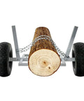 24 Inch Heavy Duty Log Holder With 1500 Lb Capacity Holds Logs Up To 20.47 Inch Diameter With Steel And Rubber Build And Chain For Transport