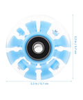 Luminous Roller Skate Wheels 4 Pack PU Light Up Quad Skates Wheels For Outdoor Skating Durable Wear Resistant Parts With Blue Glow